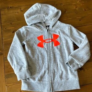 Boys Under Armour zip down sweatshirt, size 5